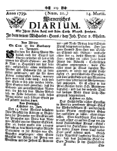 Wiener Zeitung 17390314 Seite: 1