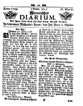 Wiener Zeitung 17390318 Seite: 1