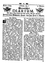 Wiener Zeitung 17390502 Seite: 1