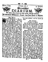 Wiener Zeitung 17390509 Seite: 1