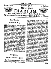 Wiener Zeitung 17390701 Seite: 1