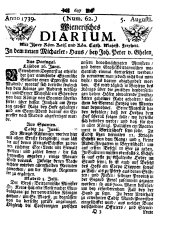 Wiener Zeitung 17390805 Seite: 1