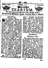 Wiener Zeitung 17400102 Seite: 1