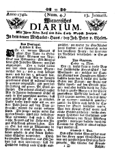 Wiener Zeitung 17400113 Seite: 1