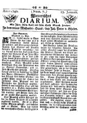 Wiener Zeitung 17400123 Seite: 1