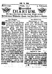 Wiener Zeitung 17400203 Seite: 1