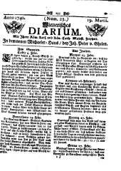 Wiener Zeitung 17400319 Seite: 1