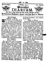 Wiener Zeitung 17400427 Seite: 1