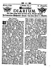 Wiener Zeitung 17400806 Seite: 1