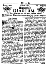 Wiener Zeitung 17400827 Seite: 1