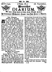 Wiener Zeitung 17400928 Seite: 1