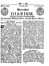 Wiener Zeitung 17410121 Seite: 1