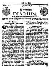 Wiener Zeitung 17410125 Seite: 1