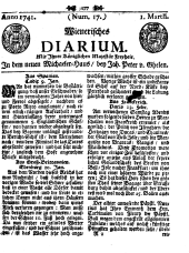Wiener Zeitung 17410301 Seite: 1