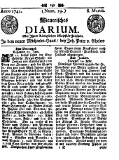 Wiener Zeitung 17410308 Seite: 1