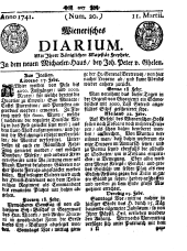 Wiener Zeitung 17410311 Seite: 1
