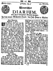 Wiener Zeitung 17410322 Seite: 1