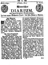 Wiener Zeitung 17410408 Seite: 1