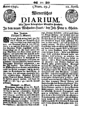 Wiener Zeitung 17410412 Seite: 1