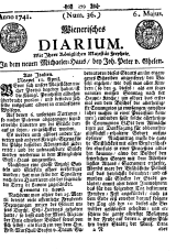 Wiener Zeitung 17410506 Seite: 1