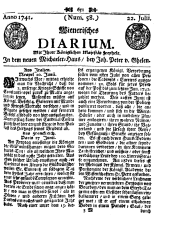 Wiener Zeitung 17410722 Seite: 1