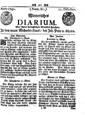 Wiener Zeitung 17411011 Seite: 1