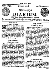 Wiener Zeitung 17411111 Seite: 1