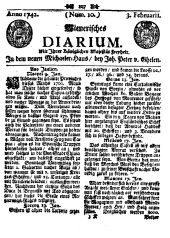 Wiener Zeitung 17420203 Seite: 1