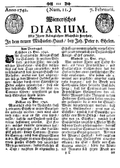 Wiener Zeitung 17420207 Seite: 1