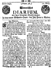 Wiener Zeitung 17420512 Seite: 1