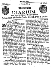 Wiener Zeitung 17420516 Seite: 1