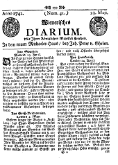 Wiener Zeitung 17420523 Seite: 1