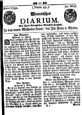 Wiener Zeitung 17420530 Seite: 1