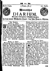 Wiener Zeitung 17420721 Seite: 1