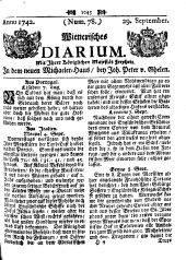 Wiener Zeitung 17420929 Seite: 1