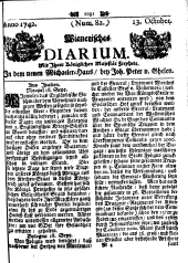 Wiener Zeitung 17421013 Seite: 1