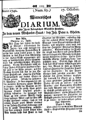 Wiener Zeitung 17421017 Seite: 1