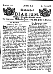 Wiener Zeitung 17430109 Seite: 1