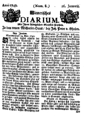 Wiener Zeitung 17430126 Seite: 1
