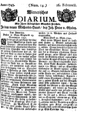 Wiener Zeitung 17430216 Seite: 1