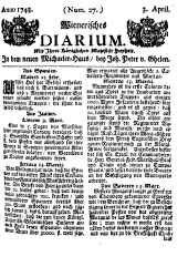 Wiener Zeitung 17430403 Seite: 1