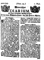 Wiener Zeitung 17430501 Seite: 1