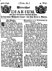 Wiener Zeitung 17430504 Seite: 1