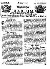 Wiener Zeitung 17430904 Seite: 1