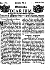 Wiener Zeitung 17430911 Seite: 1