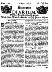 Wiener Zeitung 17431026 Seite: 1