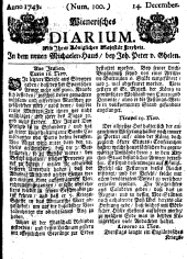 Wiener Zeitung 17431214 Seite: 1