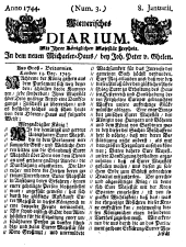 Wiener Zeitung 17440108 Seite: 1