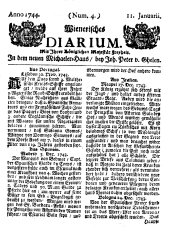 Wiener Zeitung 17440111 Seite: 1