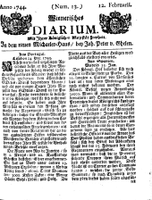 Wiener Zeitung 17440212 Seite: 1